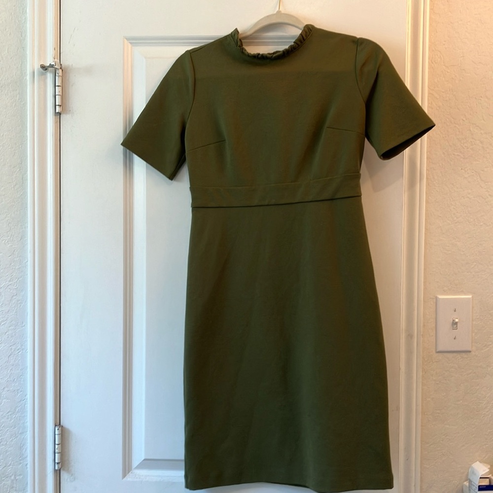 Ann Taylor Army Green Dress 0P
